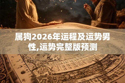 属狗2026年运程及运势男性,运势完整版预测