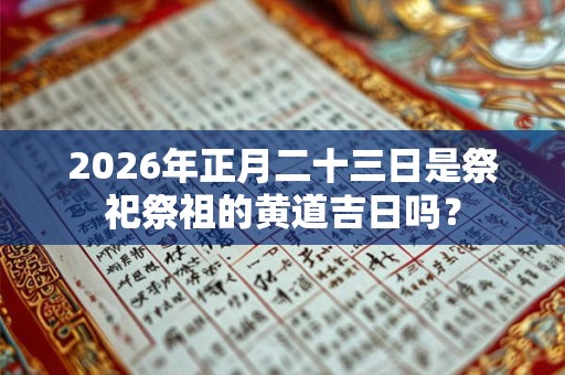 2026年正月二十三日是祭祀祭祖的黄道吉日吗？