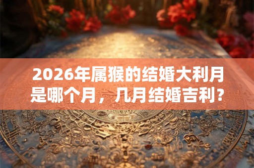 2026年属猴的结婚大利月是哪个月，几月结婚吉利？
