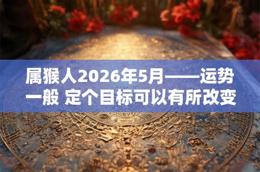 属猴人2026年5月——运势一般 定个目标可以有所改变