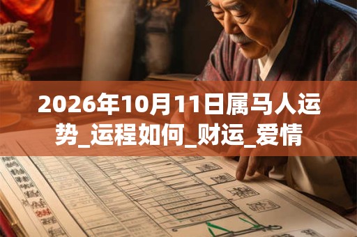 2026年10月11日属马人运势_运程如何_财运_爱情