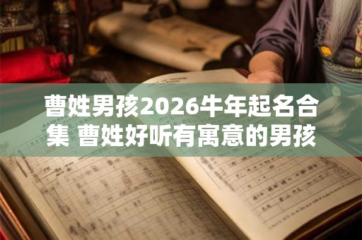 曹姓男孩2026牛年起名合集 曹姓好听有寓意的男孩名字