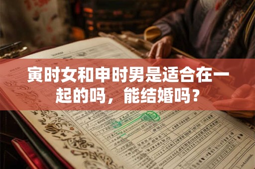 寅时女和申时男是适合在一起的吗，能结婚吗？