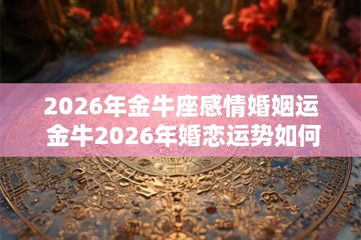 2026年金牛座感情婚姻运 金牛2026年婚恋运势如何