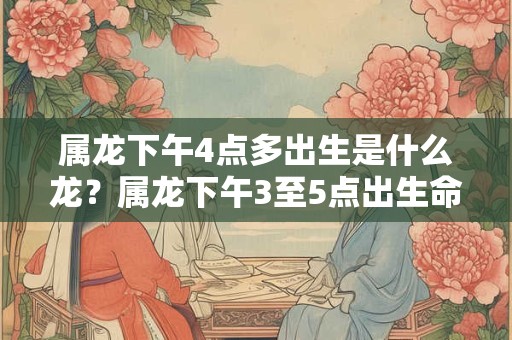 属龙下午4点多出生是什么龙？属龙下午3至5点出生命运好不好？