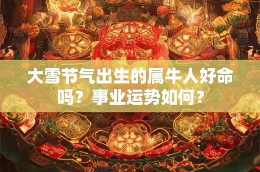 大雪节气出生的属牛人好命吗？事业运势如何？