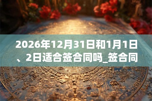 2026年12月31日和1月1日、2日适合签合同吗_签合同吉利吗