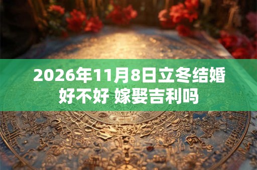2026年11月8日立冬结婚好不好 嫁娶吉利吗
