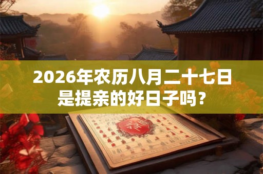 2026年农历八月二十七日是提亲的好日子吗？