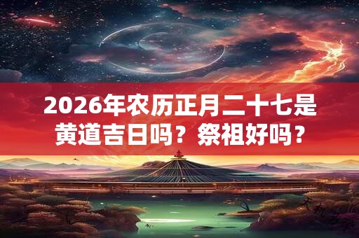 2026年农历正月二十七是黄道吉日吗？祭祖好吗？