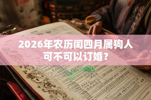 2026年农历闰四月属狗人可不可以订婚？