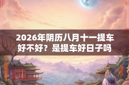 2026年阴历八月十一提车好不好？是提车好日子吗