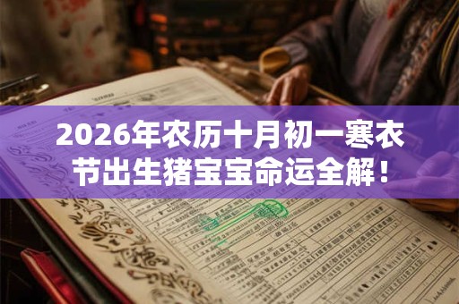 2026年农历十月初一寒衣节出生猪宝宝命运全解！
