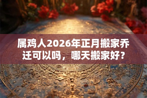 属鸡人2026年正月搬家乔迁可以吗，哪天搬家好？