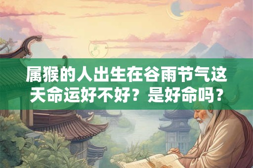 属猴的人出生在谷雨节气这天命运好不好？是好命吗？