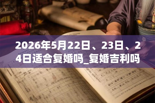 2026年5月22日、23日、24日适合复婚吗_复婚吉利吗 2026年5月22日、23日、24日适合复婚吗_复婚吉利吗