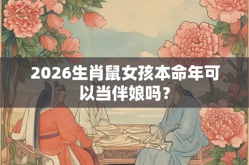 2026生肖鼠女孩本命年可以当伴娘吗？