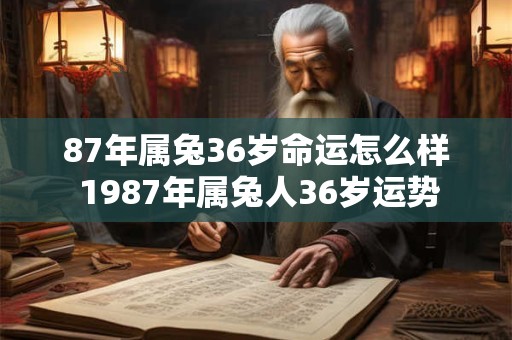 87年属兔36岁命运怎么样 1987年属兔人36岁运势