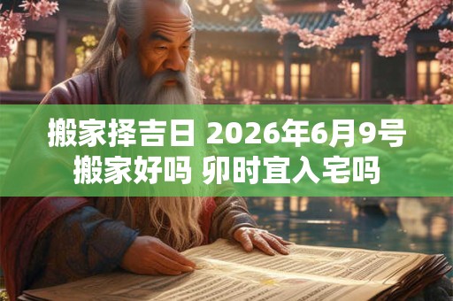 搬家择吉日 2026年6月9号搬家好吗 卯时宜入宅吗