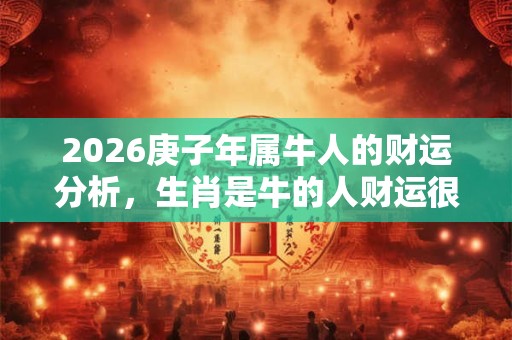 2026庚子年属牛人的财运分析，生肖是牛的人财运很好？