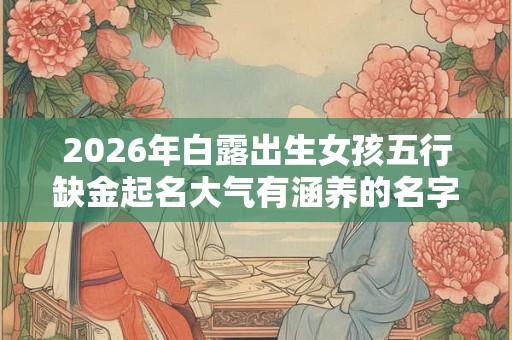2026年白露出生女孩五行缺金起名大气有涵养的名字