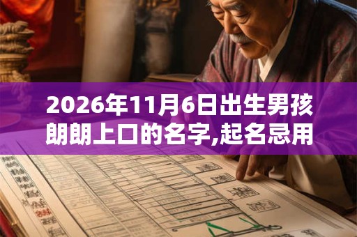 2026年11月6日出生男孩朗朗上口的名字,起名忌用字