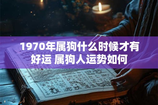 1970年属狗什么时候才有好运 属狗人运势如何