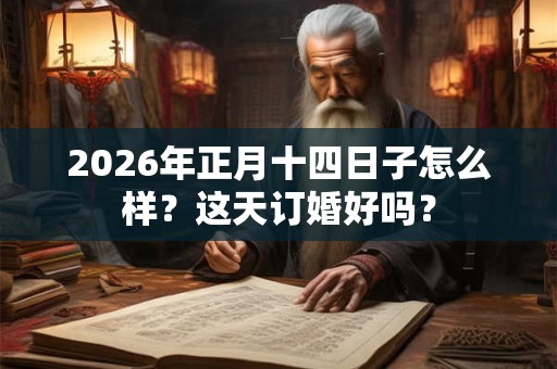 2026年正月十四日子怎么样？这天订婚好吗？