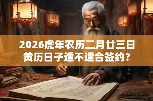 2026虎年农历二月廿三日黄历日子适不适合签约？