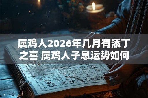 属鸡人2026年几月有添丁之喜 属鸡人子息运势如何