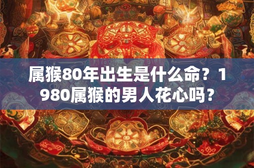 属猴80年出生是什么命？1980属猴的男人花心吗？
