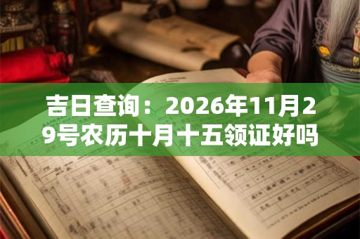 吉日查询：2026年11月29号农历十月十五领证好吗