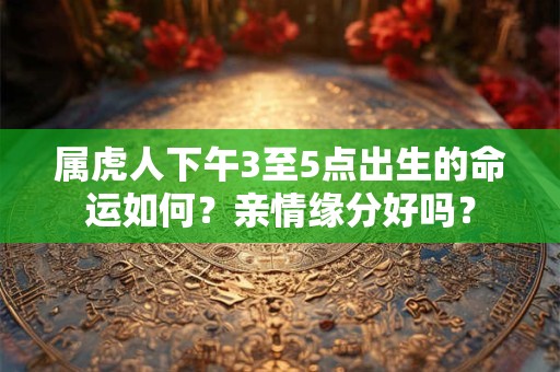 属虎人下午3至5点出生的命运如何？亲情缘分好吗？