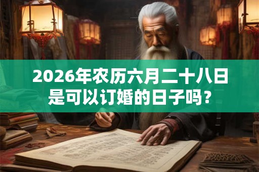 2026年农历六月二十八日是可以订婚的日子吗？