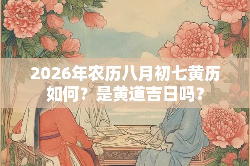 2026年农历八月初七黄历如何？是黄道吉日吗？
