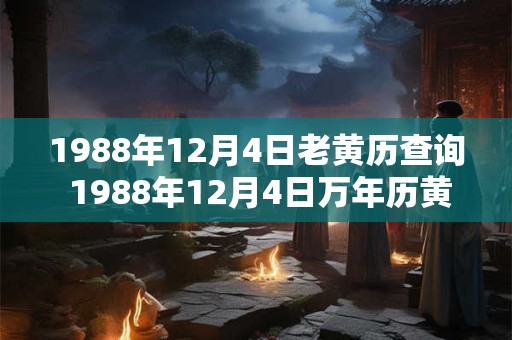 1988年12月4日老黄历查询 1988年12月4日万年历黄道吉日