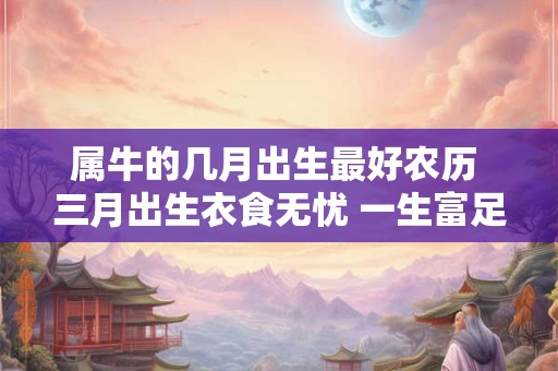 属牛的几月出生最好农历 三月出生衣食无忧 一生富足