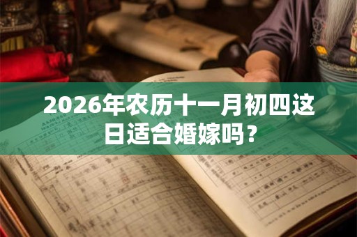 2026年农历十一月初四这日适合婚嫁吗？