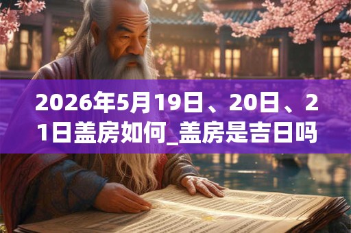 2026年5月19日、20日、21日盖房如何_盖房是吉日吗