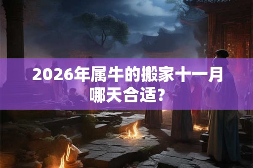 2026年属牛的搬家十一月哪天合适？