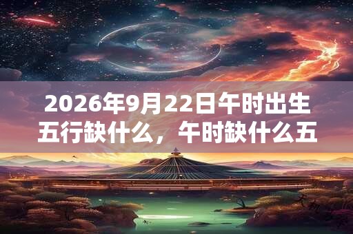 2026年9月22日午时出生五行缺什么，午时缺什么五行