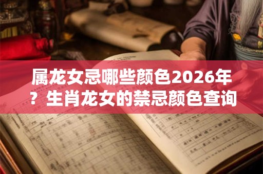 属龙女忌哪些颜色2026年？生肖龙女的禁忌颜色查询