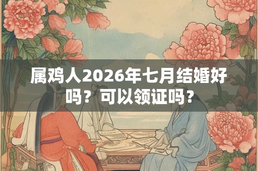 属鸡人2026年七月结婚好吗？可以领证吗？