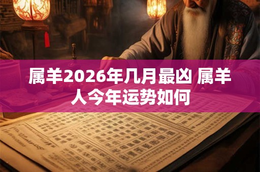 属羊2026年几月最凶 属羊人今年运势如何