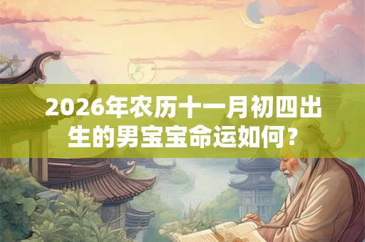 2026年农历十一月初四出生的男宝宝命运如何？