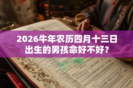 2026牛年农历四月十三日出生的男孩命好不好？