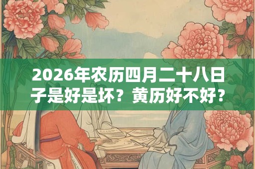 2026年农历四月二十八日子是好是坏？黄历好不好？