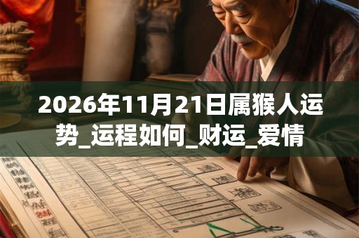 2026年11月21日属猴人运势_运程如何_财运_爱情