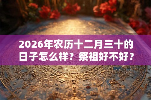 2026年农历十二月三十的日子怎么样？祭祖好不好？