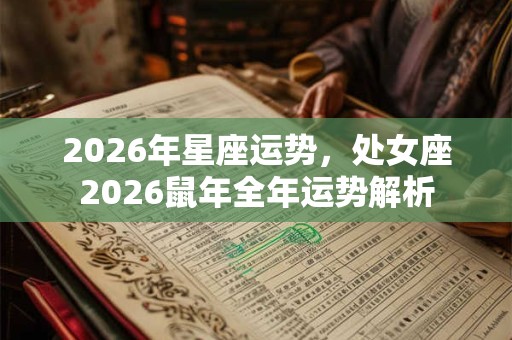 2026年星座运势,处女座2026鼠年全年运势解析 2026年星座运势,处女座2026鼠年全年运势解析